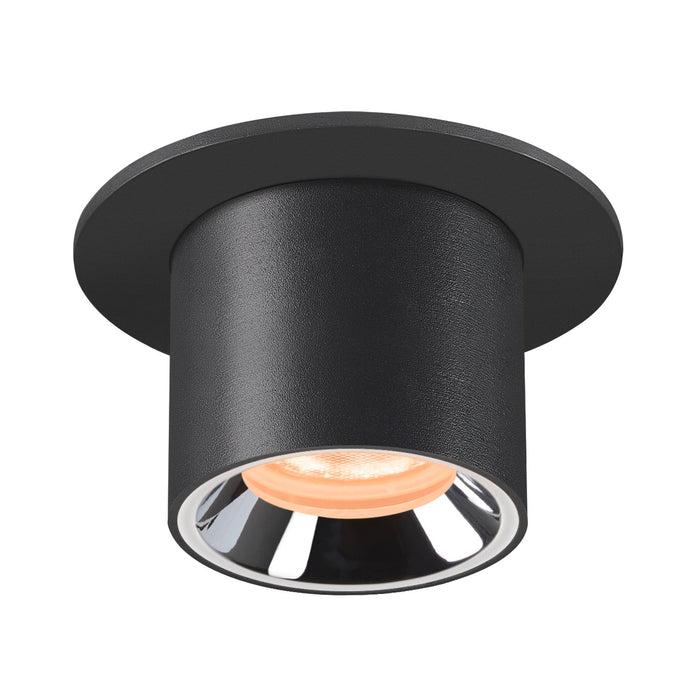 NUMINOS PROJECTOR XS recessed ceiling light, 2700 K, 55°, cylindrical, black / chrome