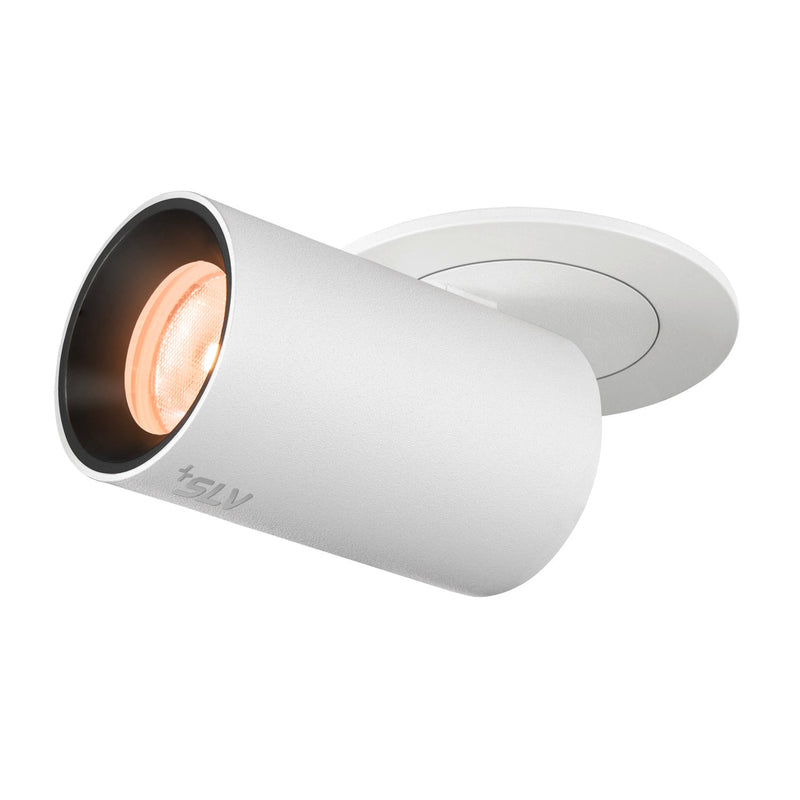 NUMINOS PROJECTOR XS recessed ceiling light, 2700 K, 20°, cylindrical, white / black