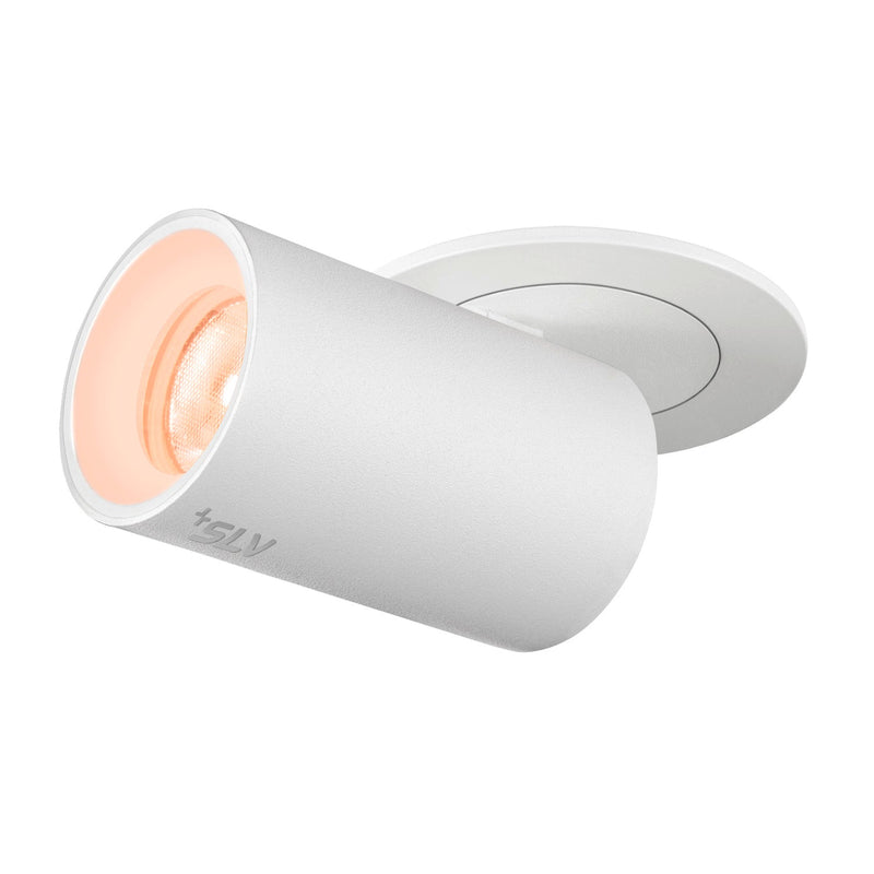 NUMINOS PROJECTOR XS recessed ceiling light, 2700 K, 20°, cylindrical, white / white