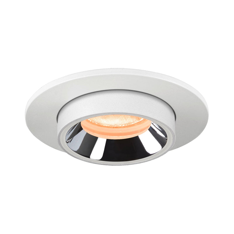 NUMINOS PROJECTOR XS recessed ceiling light, 2700 K, 40°, cylindrical, white / chrome