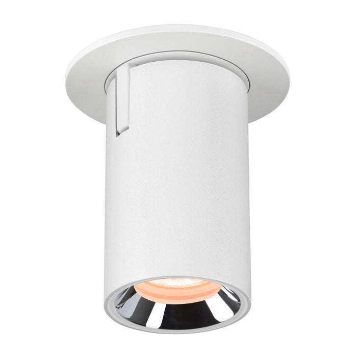 NUMINOS PROJECTOR XS recessed ceiling light, 2700 K, 55°, cylindrical, white / chrome