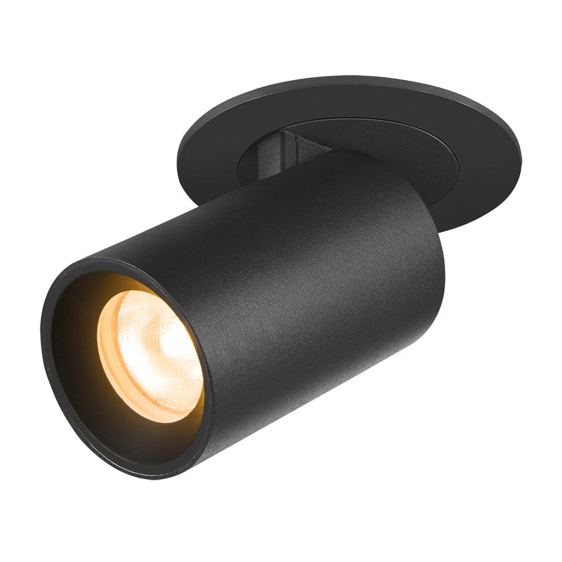 NUMINOS PROJECTOR XS recessed ceiling light, 3000 K, 20°, cylindrical, black / black