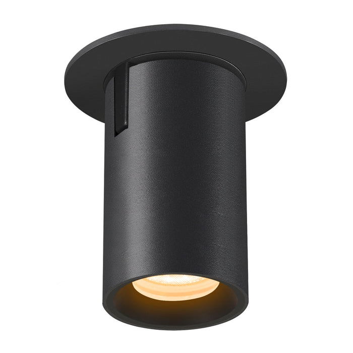 NUMINOS PROJECTOR XS recessed ceiling light, 3000 K, 20°, cylindrical, black / black