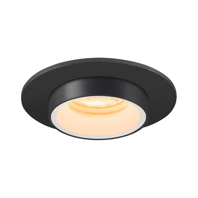 NUMINOS PROJECTOR XS recessed ceiling light, 3000 K, 20°, cylindrical, black / white