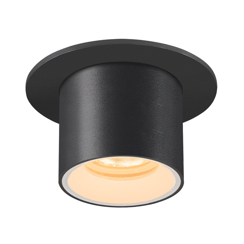 NUMINOS PROJECTOR XS recessed ceiling light, 3000 K, 20°, cylindrical, black / white