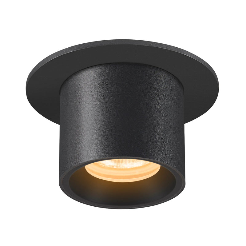 NUMINOS PROJECTOR XS recessed ceiling light, 3000 K, 40°, cylindrical, black / black
