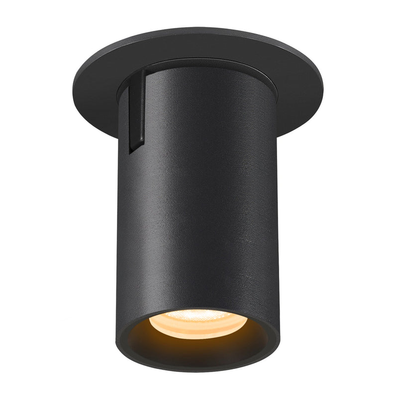 NUMINOS PROJECTOR XS recessed ceiling light, 3000 K, 40°, cylindrical, black / black