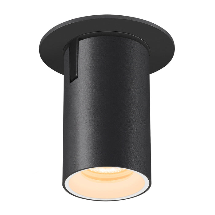 NUMINOS PROJECTOR XS recessed ceiling light, 3000 K, 40°, cylindrical, black / white