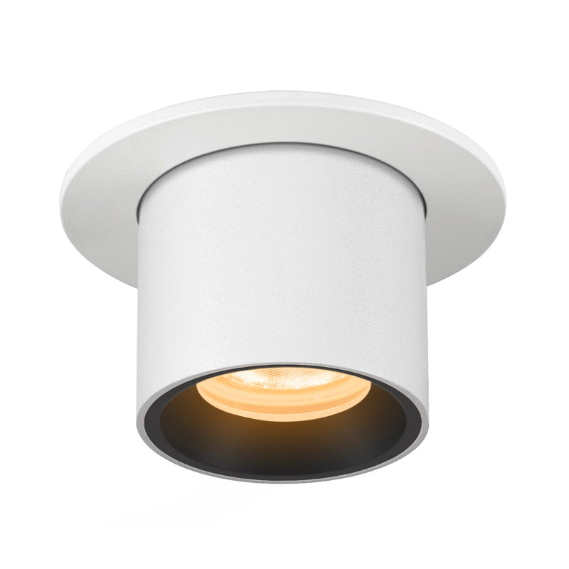 NUMINOS PROJECTOR XS recessed ceiling light, 3000 K, 20°, cylindrical, white / black
