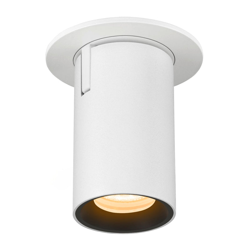 NUMINOS PROJECTOR XS recessed ceiling light, 3000 K, 20°, cylindrical, white / black