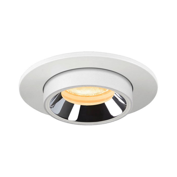 NUMINOS PROJECTOR XS recessed ceiling light, 3000 K, 20°, cylindrical, white / chrome