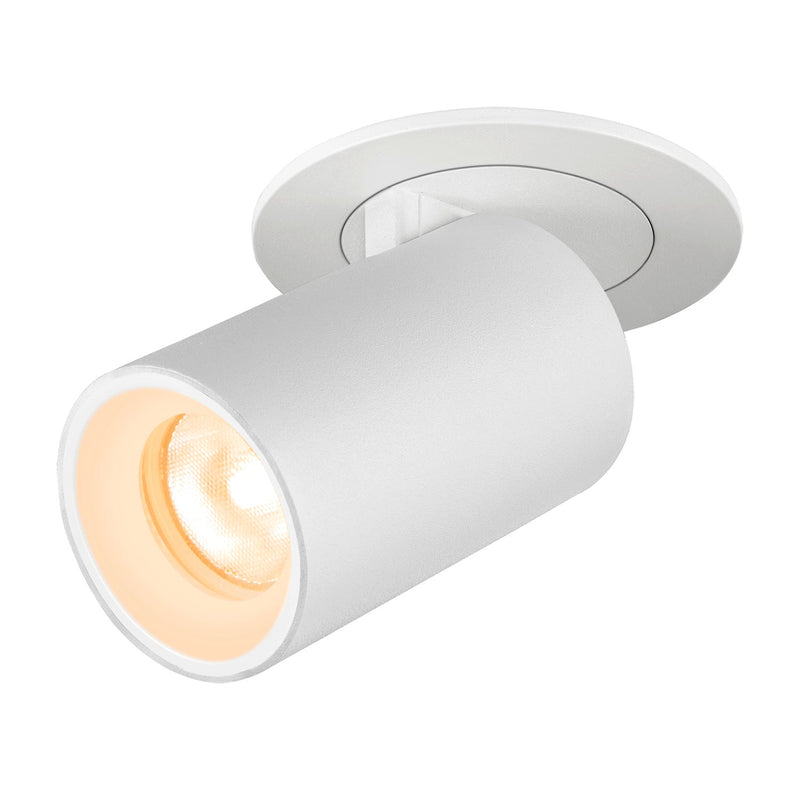 NUMINOS PROJECTOR XS recessed ceiling light, 3000 K, 40°, cylindrical, white / white