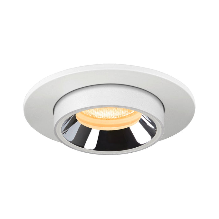 NUMINOS PROJECTOR XS recessed ceiling light, 3000 K, 40°, cylindrical, white / chrome
