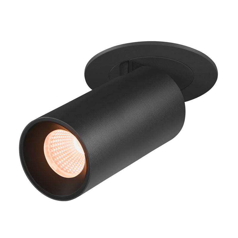 NUMINOS PROJECTOR S recessed ceiling light, 2700 K, 55°, cylindrical, black / black