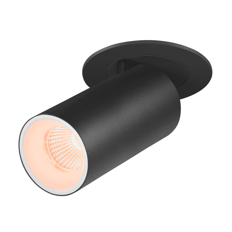 NUMINOS PROJECTOR S recessed ceiling light, 2700 K, 55°, cylindrical, black / white