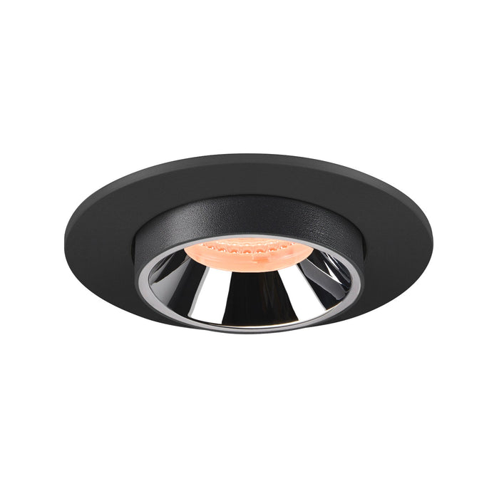 NUMINOS PROJECTOR S recessed ceiling light, 2700 K, 55°, cylindrical, black / chrome