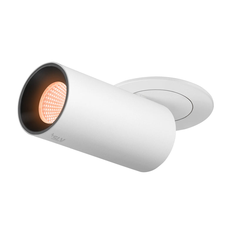 NUMINOS PROJECTOR S recessed ceiling light, 2700 K, 20°, cylindrical, white / black
