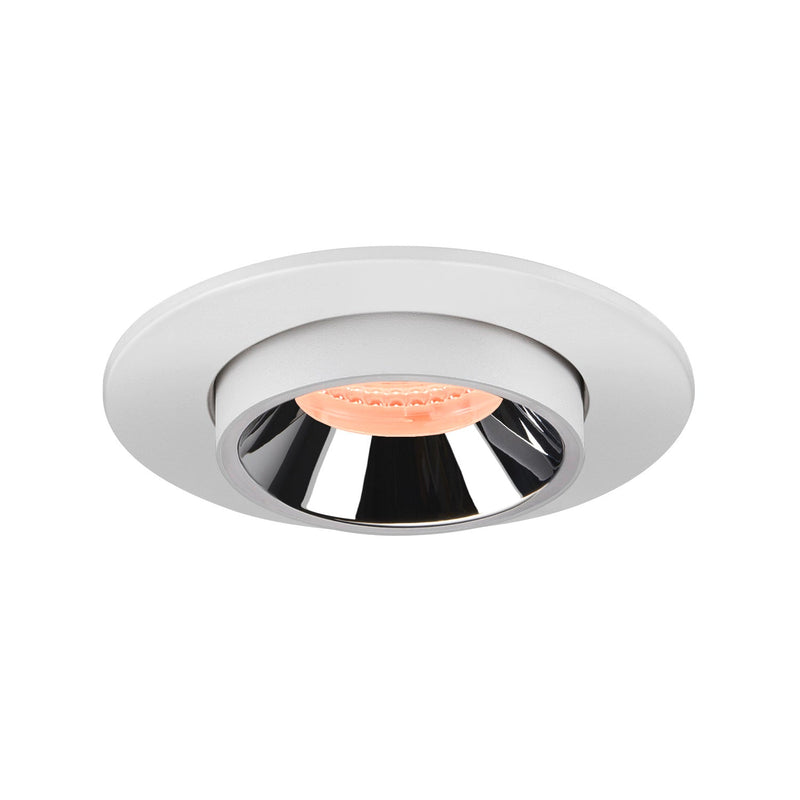 NUMINOS PROJECTOR S recessed ceiling light, 2700 K, 55°, cylindrical, white / chrome