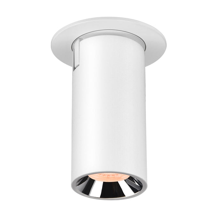 NUMINOS PROJECTOR S recessed ceiling light, 2700 K, 55°, cylindrical, white / chrome