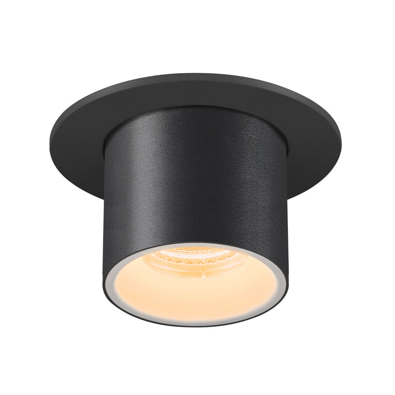 NUMINOS PROJECTOR S recessed ceiling light, 3000 K, 20°, cylindrical, black / white