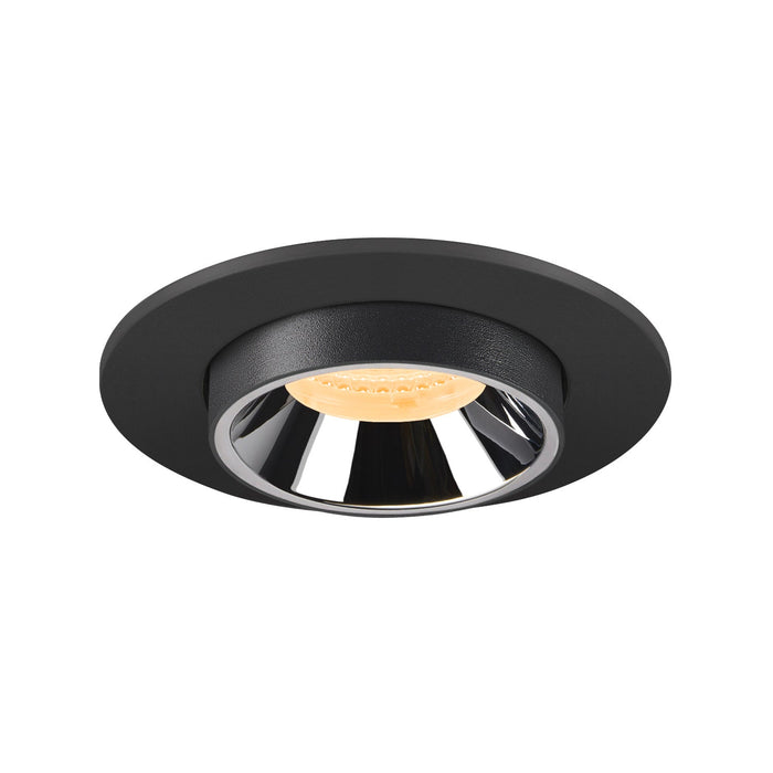 NUMINOS PROJECTOR S recessed ceiling light, 3000 K, 20°, cylindrical, black / chrome