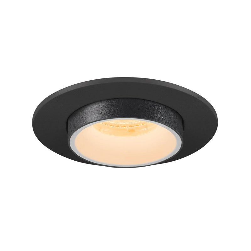 NUMINOS PROJECTOR S recessed ceiling light, 3000 K, 40°, cylindrical, black / white