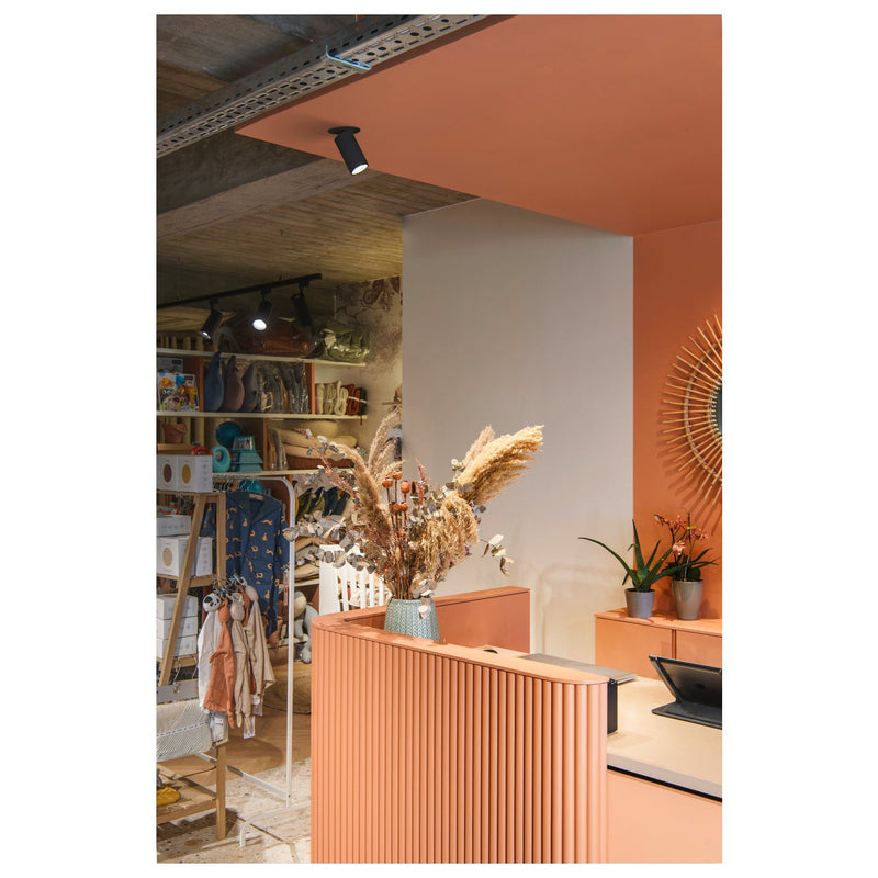 NUMINOS PROJECTOR S recessed ceiling light, 3000 K, 55°, cylindrical, black / black