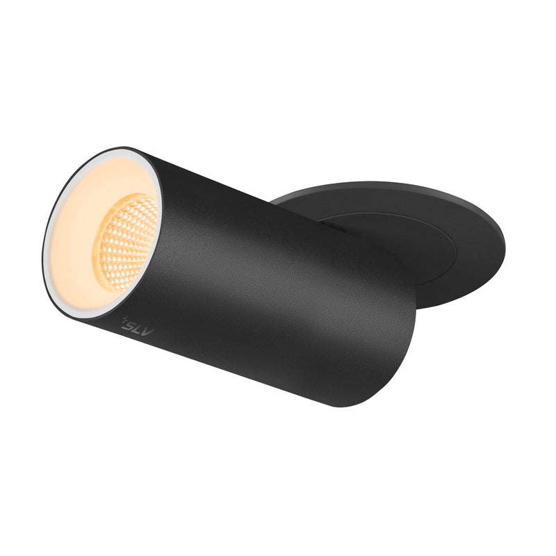 NUMINOS PROJECTOR S recessed ceiling light, 3000 K, 55°, cylindrical, black / white