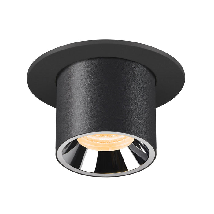 NUMINOS PROJECTOR S recessed ceiling light, 3000 K, 55°, cylindrical, black / chrome