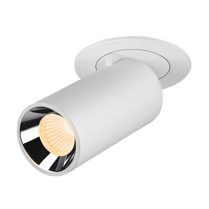 NUMINOS PROJECTOR S recessed ceiling light, 3000 K, 40°, cylindrical, white / chrome