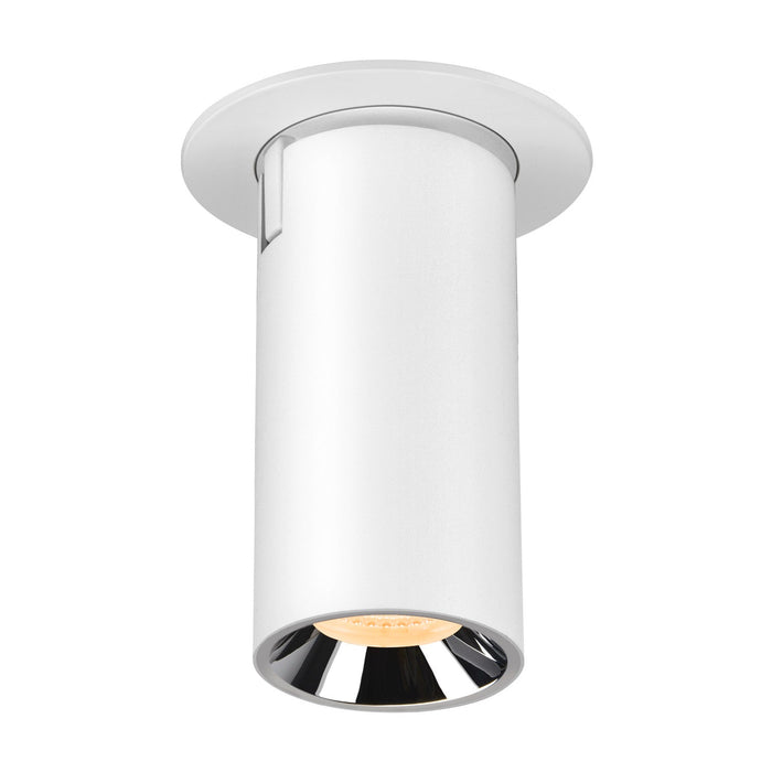 NUMINOS PROJECTOR S recessed ceiling light, 3000 K, 40°, cylindrical, white / chrome