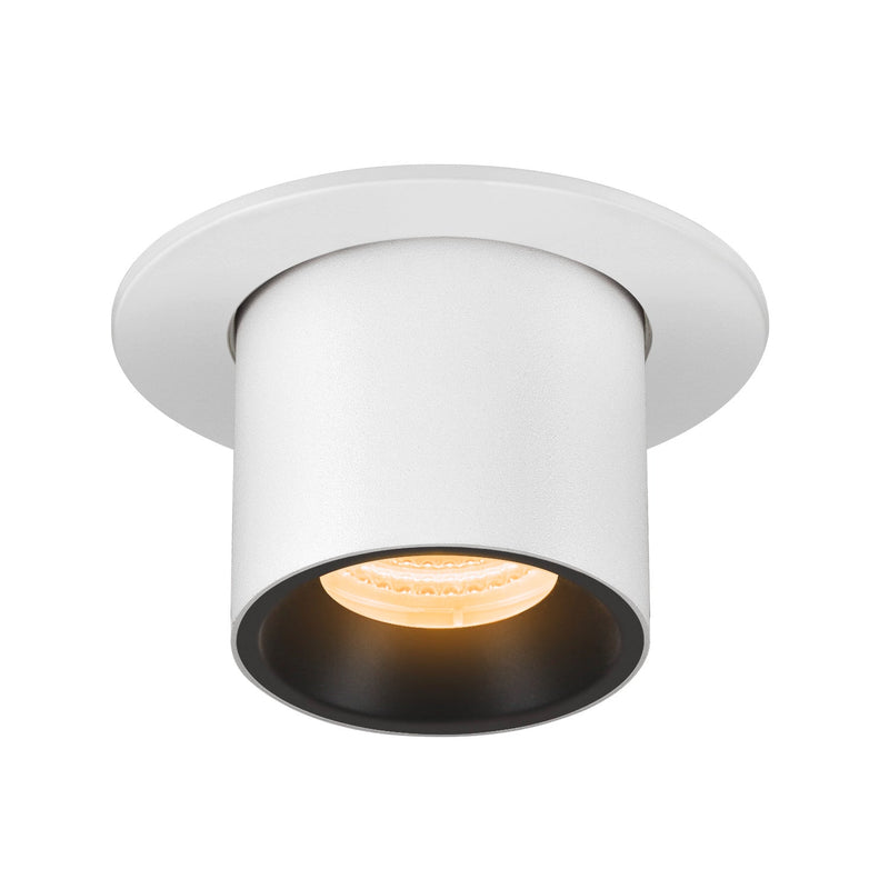 NUMINOS PROJECTOR S recessed ceiling light, 3000 K, 55°, cylindrical, white / black