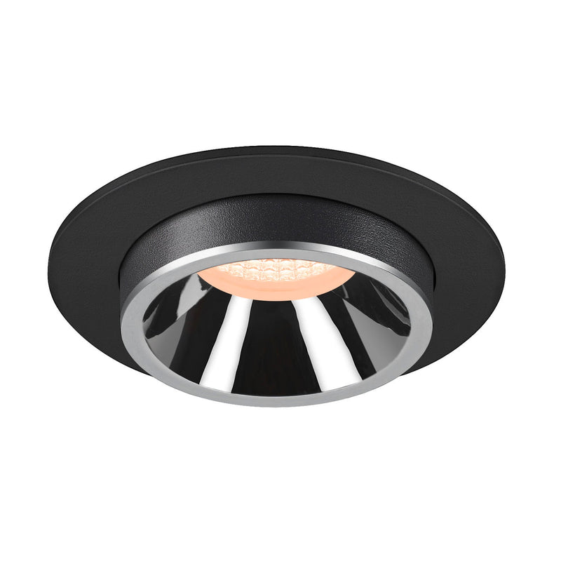 NUMINOS PROJECTOR M recessed ceiling light, 2700 K, 20°, cylindrical, black / chrome