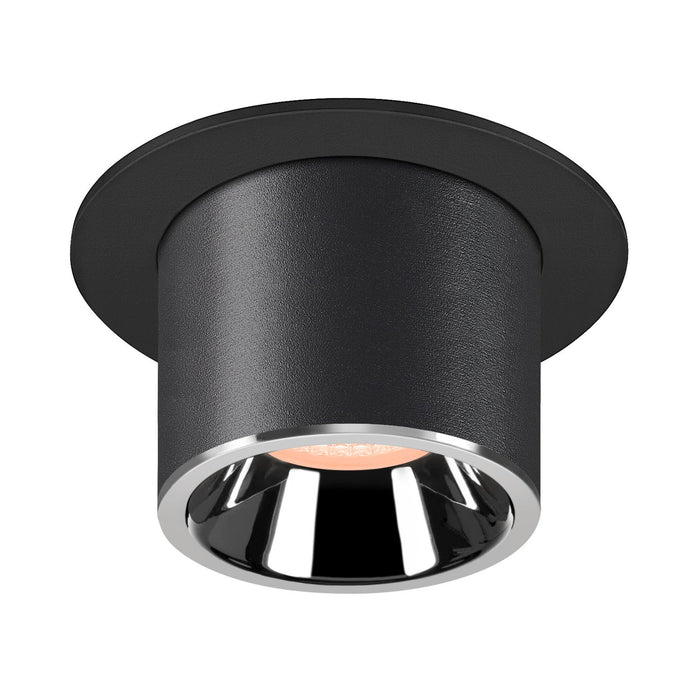 NUMINOS PROJECTOR M recessed ceiling light, 2700 K, 40°, cylindrical, black / chrome