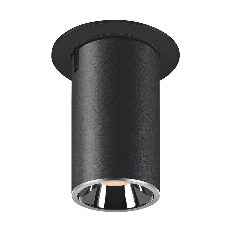 NUMINOS PROJECTOR M recessed ceiling light, 2700 K, 40°, cylindrical, black / chrome