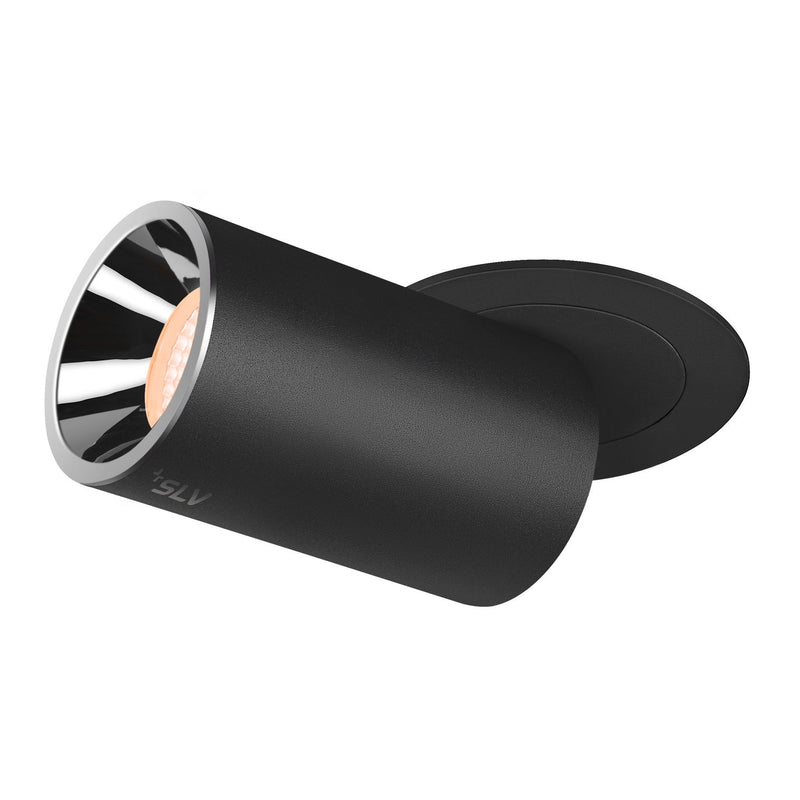 NUMINOS PROJECTOR M recessed ceiling light, 2700 K, 55°, cylindrical, black / chrome