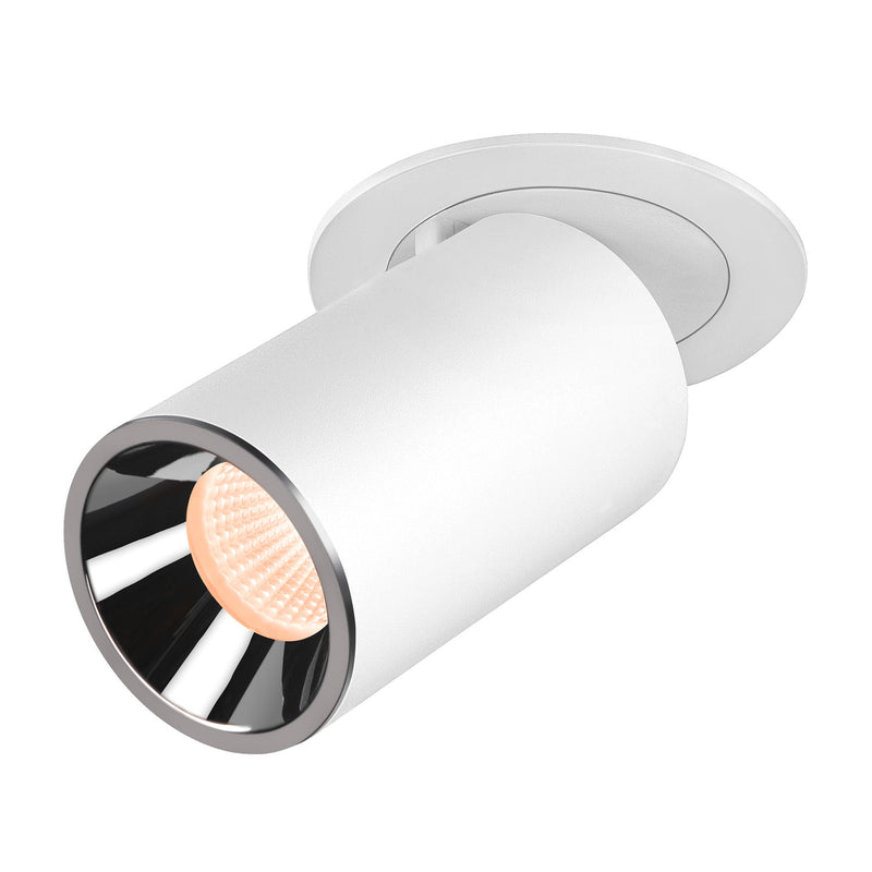 NUMINOS PROJECTOR M recessed ceiling light, 2700 K, 20°, cylindrical, white / chrome