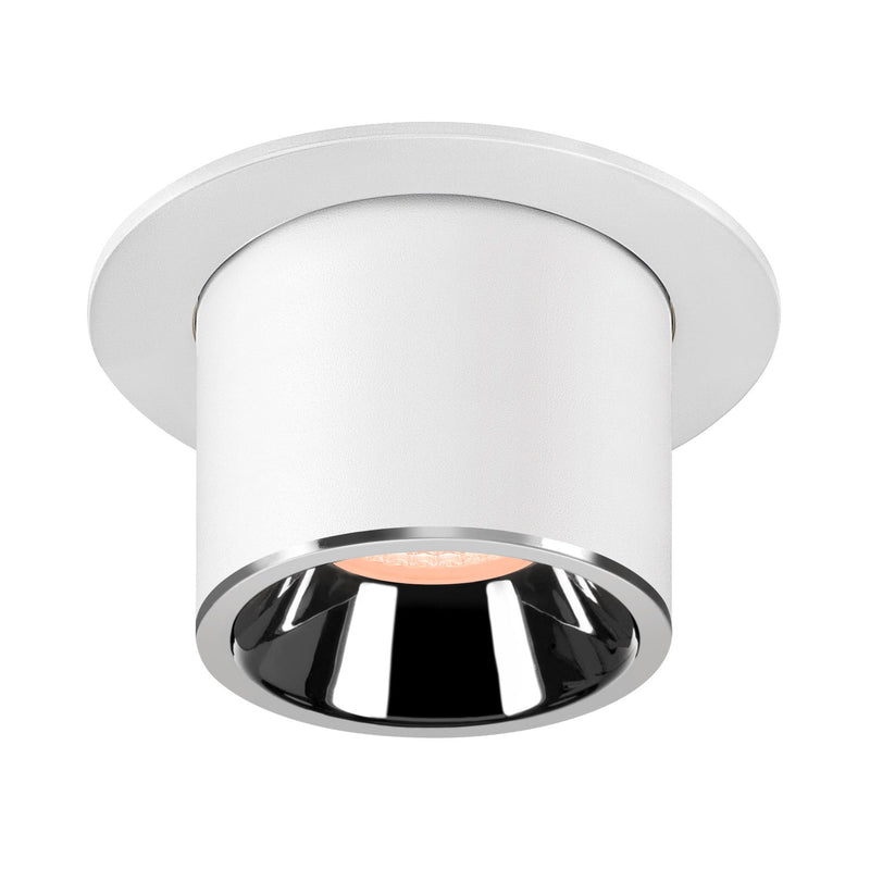 NUMINOS PROJECTOR M recessed ceiling light, 2700 K, 40°, cylindrical, white / chrome