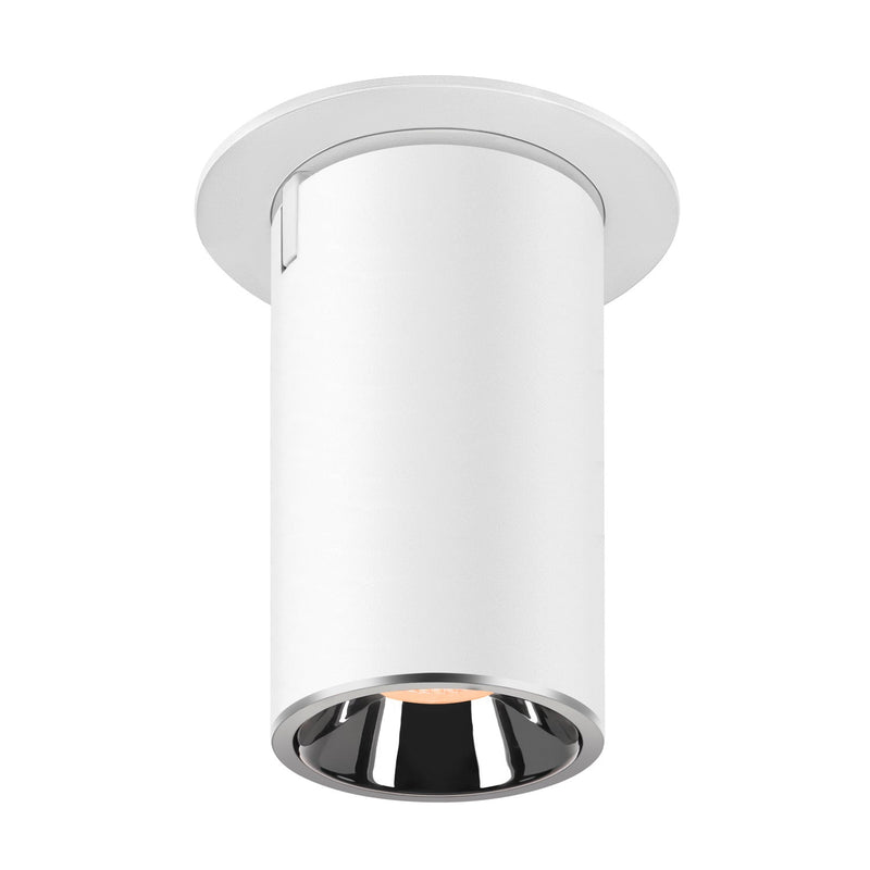 NUMINOS PROJECTOR M recessed ceiling light, 2700 K, 40°, cylindrical, white / chrome