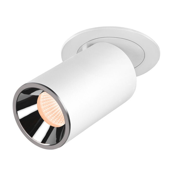 NUMINOS PROJECTOR M recessed ceiling light, 2700 K, 55°, cylindrical, white / chrome
