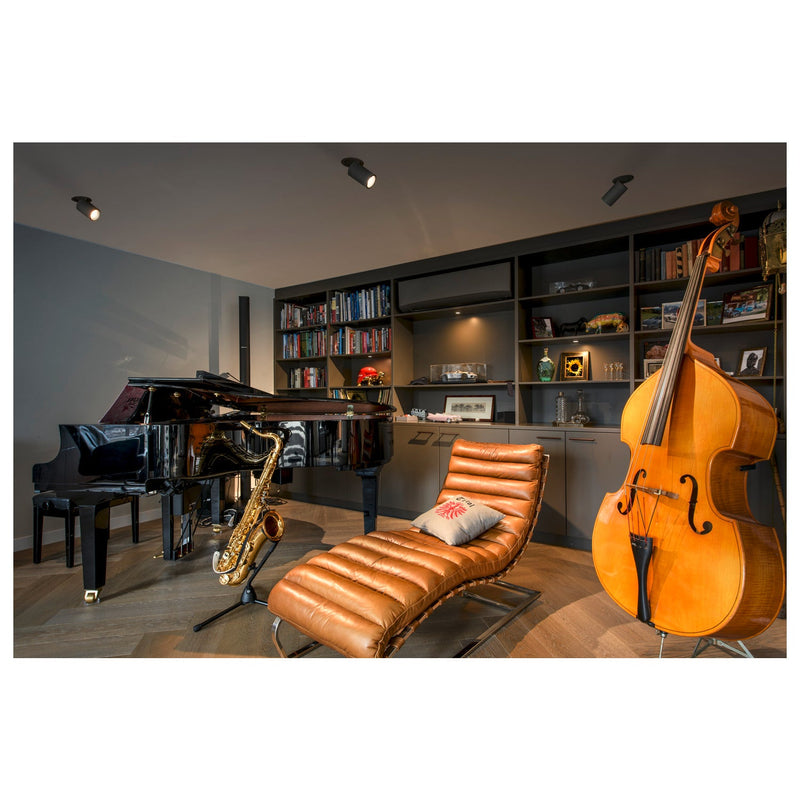 NUMINOS PROJECTOR M recessed ceiling light, 3000 K, 40°, cylindrical, black / black