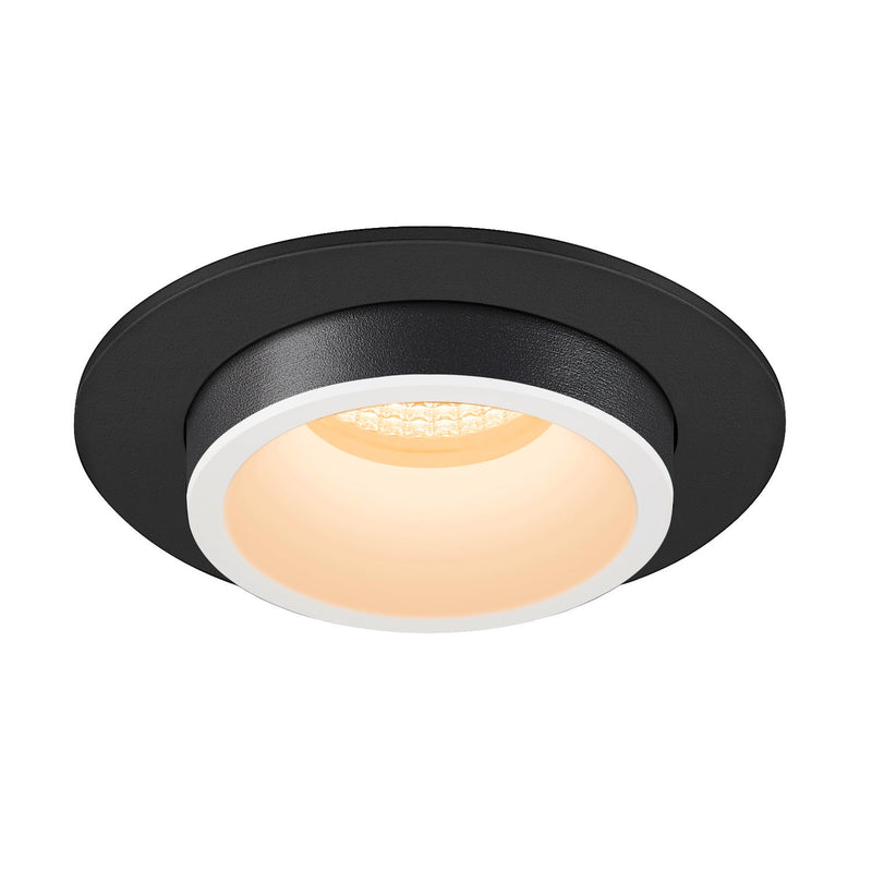 NUMINOS PROJECTOR M recessed ceiling light, 3000 K, 40°, cylindrical, black / white