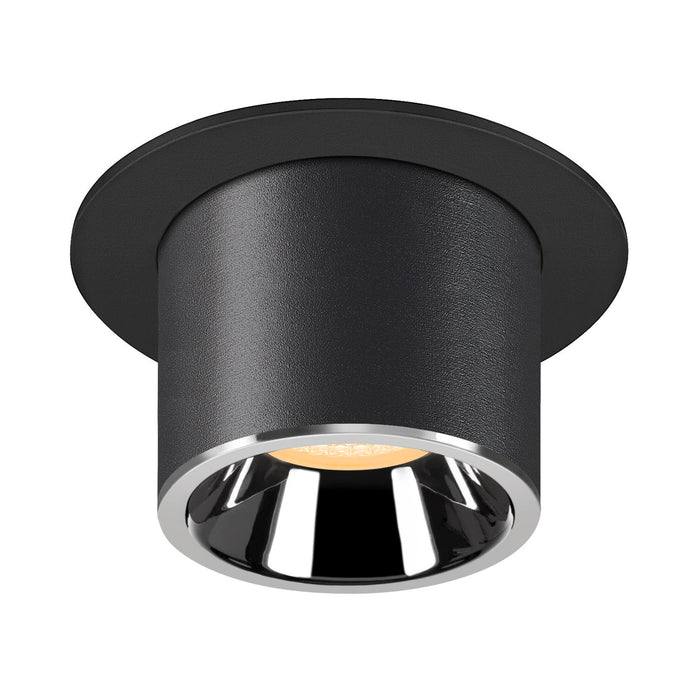 NUMINOS PROJECTOR M recessed ceiling light, 3000 K, 40°, cylindrical, black / chrome