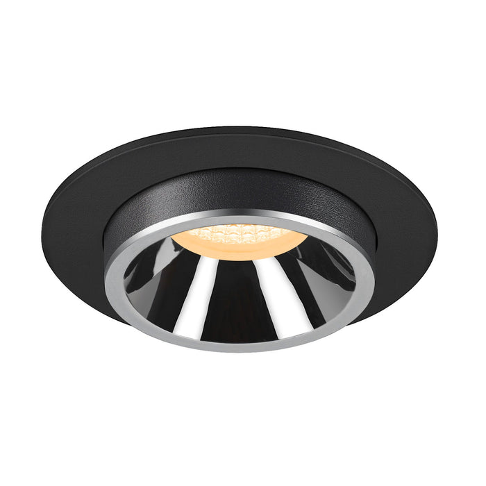 NUMINOS PROJECTOR M recessed ceiling light, 3000 K, 55°, cylindrical, black / chrome