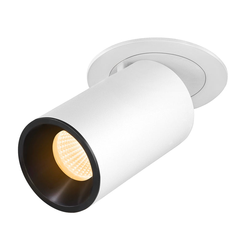 NUMINOS PROJECTOR M recessed ceiling light, 3000 K, 40°, cylindrical, white / black