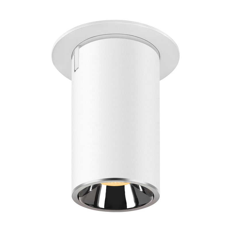 NUMINOS PROJECTOR M recessed ceiling light, 3000 K, 40°, cylindrical, white / chrome