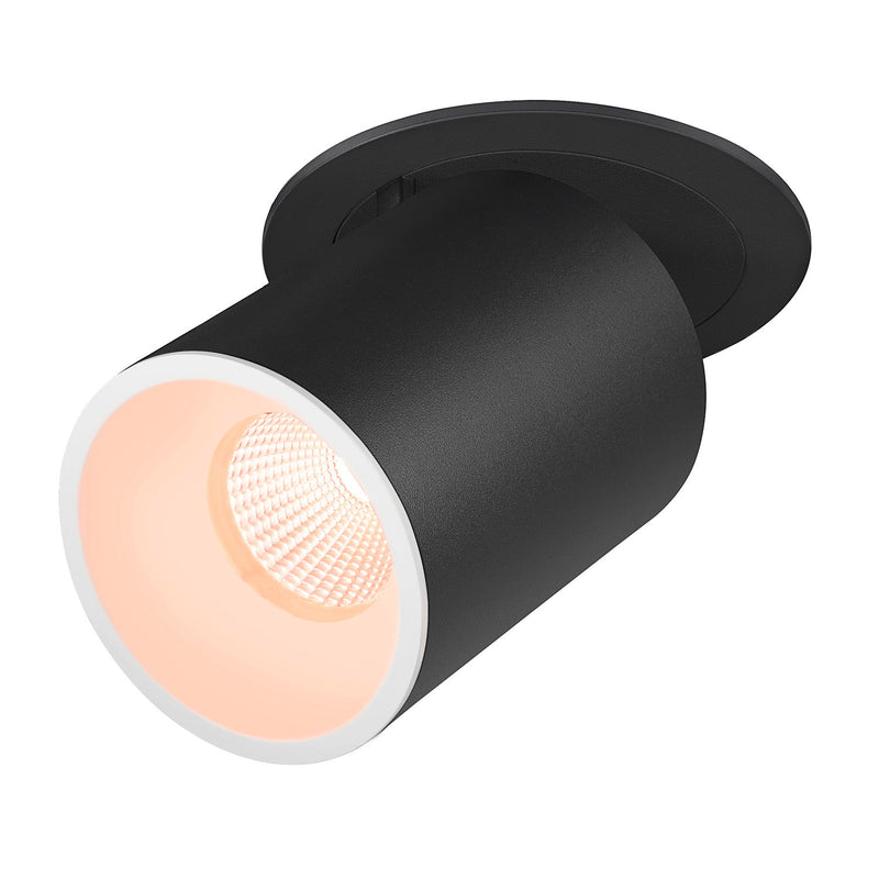 NUMINOS PROJECTOR L recessed ceiling light, 2700 K, 20°, cylindrical, black / white