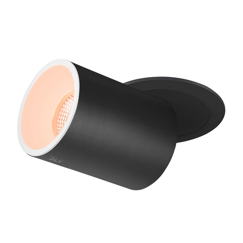 NUMINOS PROJECTOR L recessed ceiling light, 2700 K, 20°, cylindrical, black / white