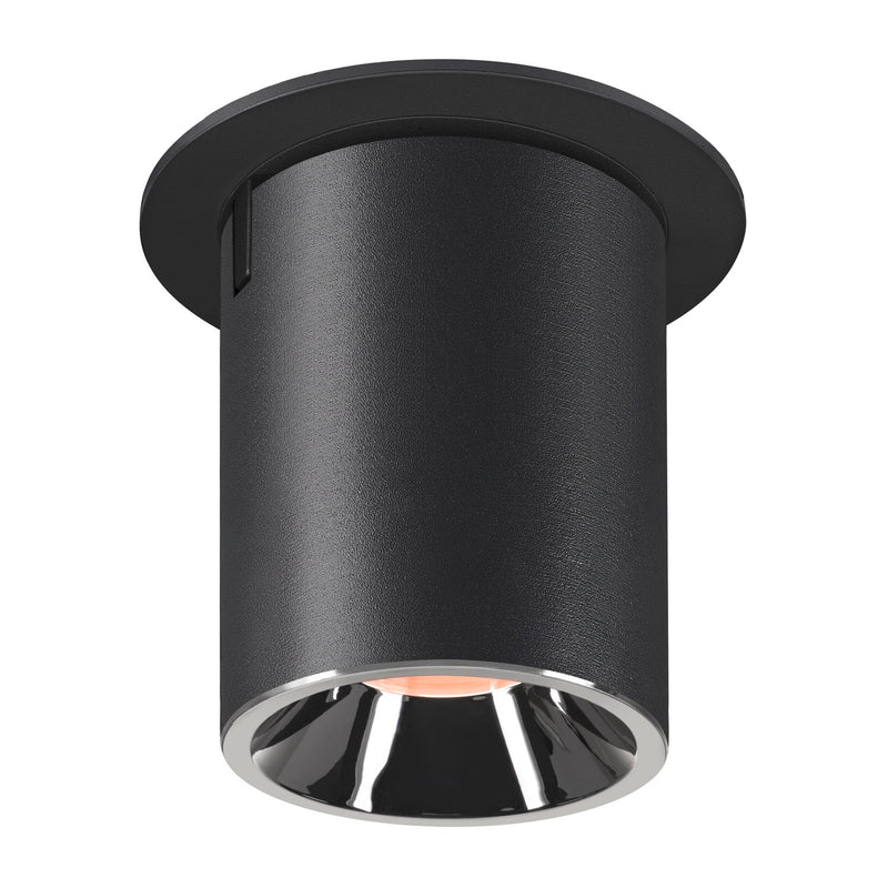 NUMINOS PROJECTOR L recessed ceiling light, 2700 K, 40°, cylindrical, black / chrome