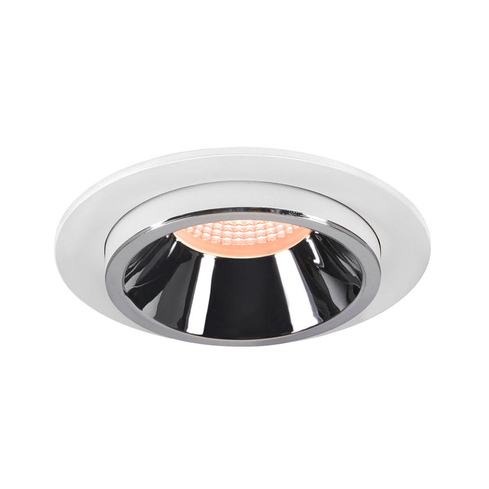 NUMINOS PROJECTOR L recessed ceiling light, 2700 K, 55°, cylindrical, white / chrome